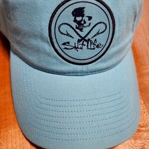 Salt Life Blue Cap Fish Hooks Pirate Skull